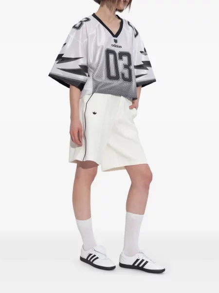 Тениска Adidas на райета кафяво