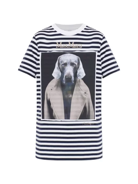Tricou Max Mara cu imagine albastru