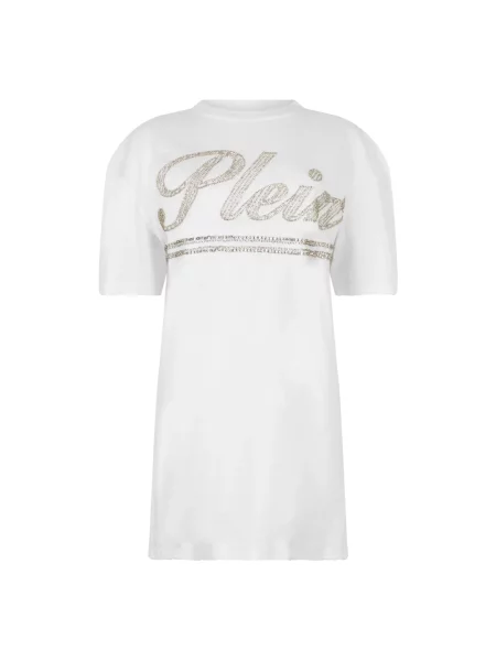 Sukienka koszulowa Philipp Plein z odkrytymi plecami garniturowa biała