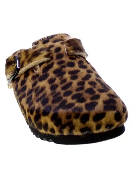 Scholl papucs velúrból FAE NEW barna