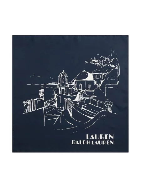Шал Lauren Ralph Lauren с принт тъмносиньо