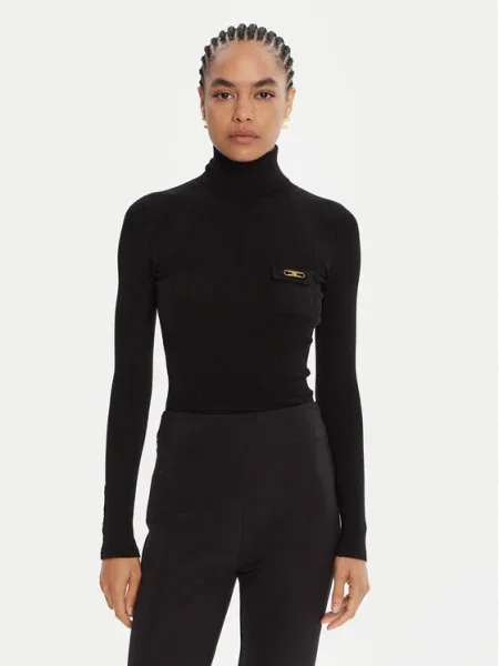 Elisabetta Franchi Bluză cu gât negru