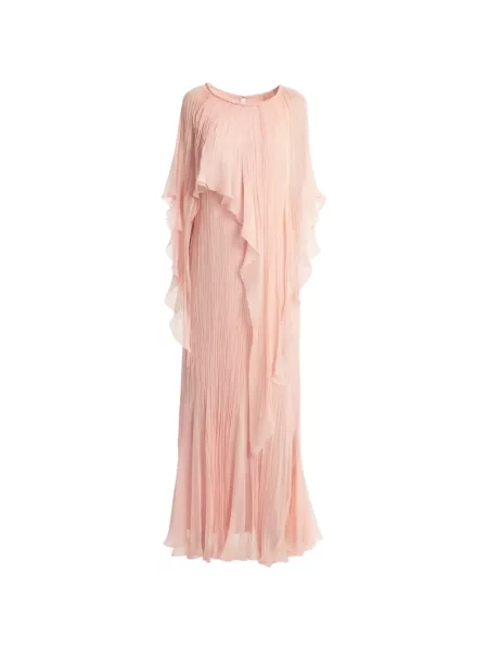 Rochie midi Irina Schrotter cu volane roz