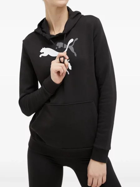 Hanorac cu glugă Puma cu imagine negru