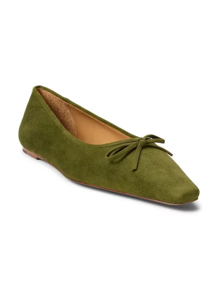 Polo Ralph Lauren baleriny zamszowe Pnt Ballet Flat zielone