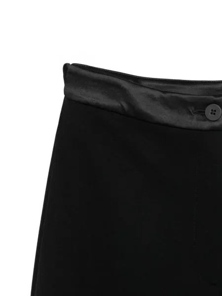Σατέν κωνικό παντελόνι Emporio Armani μαύρο