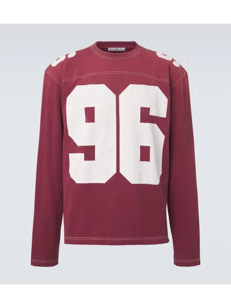Tricou Acne Studios cu imagine din jerseu roșu