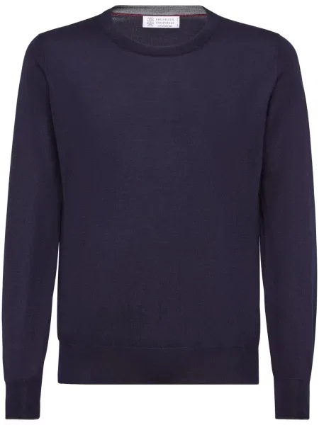 Pulover Brunello Cucinelli clasic albastru