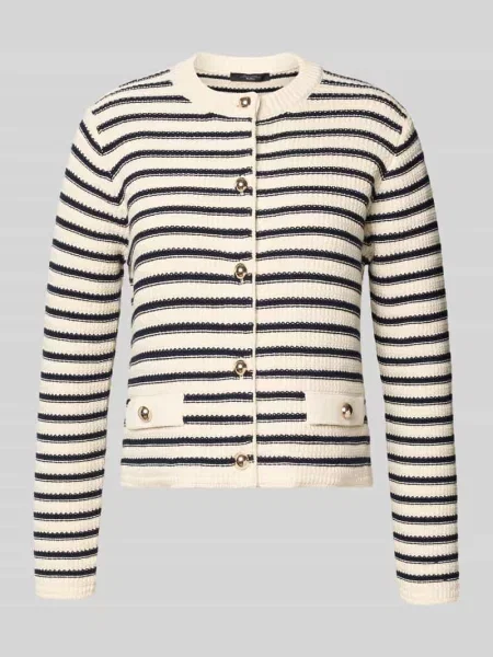 Kardigan rozpinany o kroju regular fit z Mieszanka bawełny Model VODKA' Weekend Max Mara granatowy