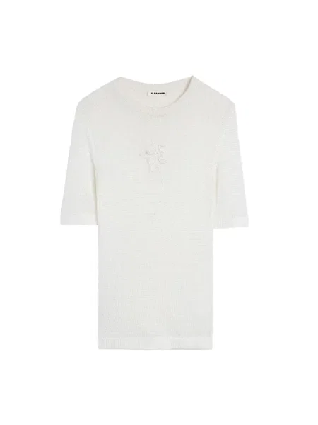 Koszulka Jil Sander w kwiatki biała