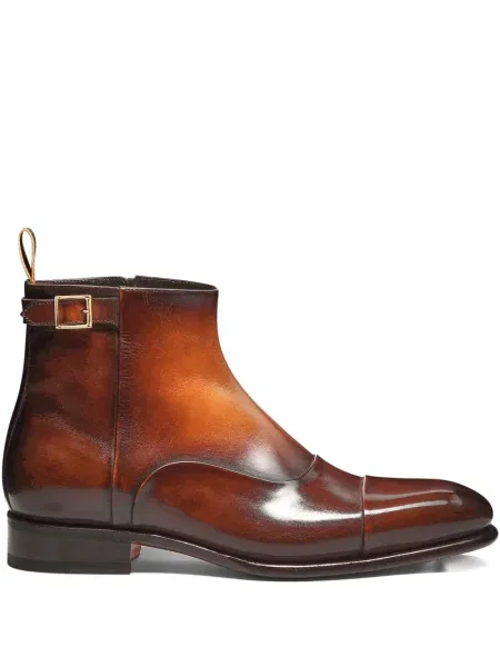 Кожени боти Santoni кафяво