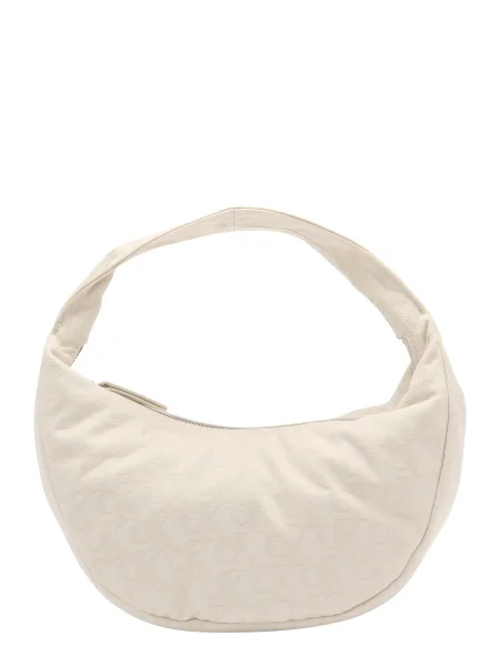 Geantă Calvin Klein Ckj Monogram Pinched Medium Shou Écru bej