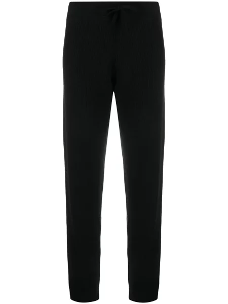 Spodnie Cashmere In Love z kaszmiru prążkowane czarne