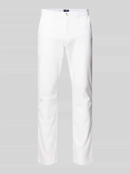 Chinosy o kroju slim fit z wpuszczanymi Mcneal białe