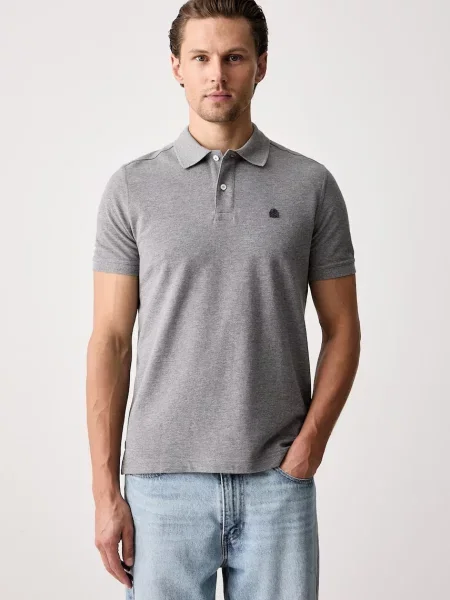 Tricou polo United Colors Of Benetton gri