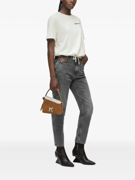 Shopper torbica Karl Lagerfeld Jeans s autogramom smeđa