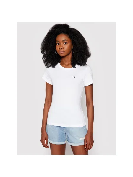 Calvin Klein Jeans Póló Slim Fit fehér