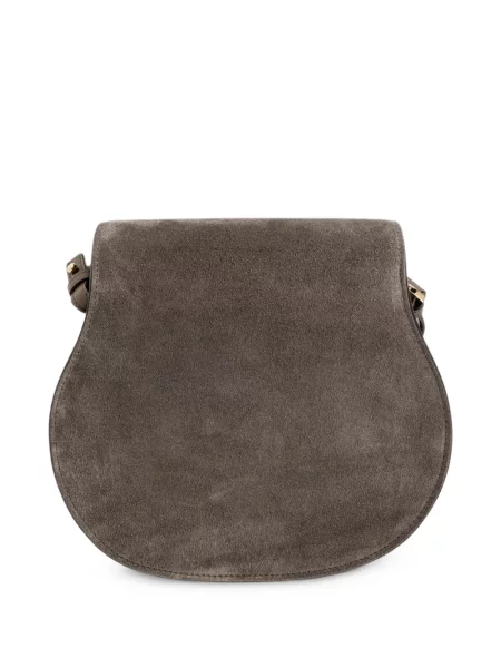 Geantă Chloé din piele de căprioară gri