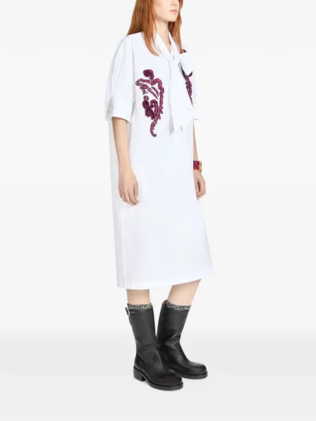 Rochie tip cămașă Dries Van Noten alb