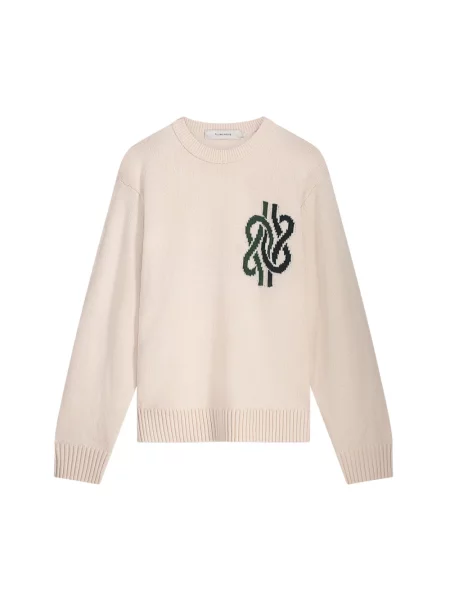 Dzianinowy sweter Filling Pieces beżowy