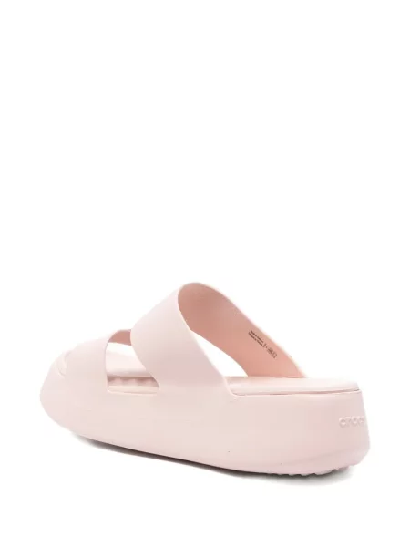 Sandale Crocs cu platformă cu bretele roz