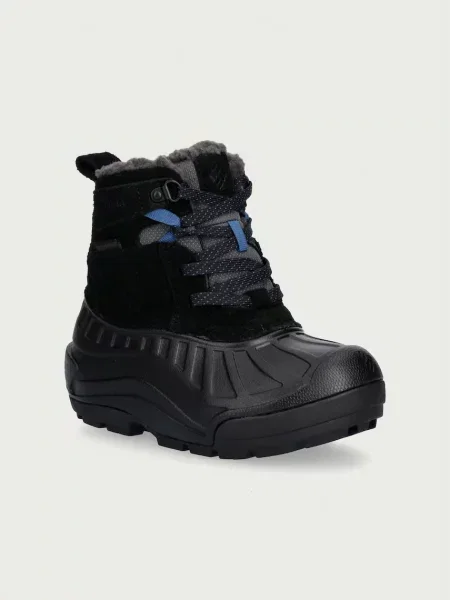 Columbia παπούτσια χειμερινά παιδικά δερμάτινα CHILDREN'S POWDERBUG ALPINE μαύρο