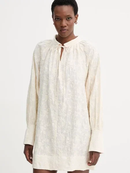 MUNTHE sukienka BETULLI beżowa