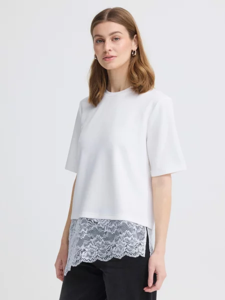 ICHI Tricou KAIWA' alb