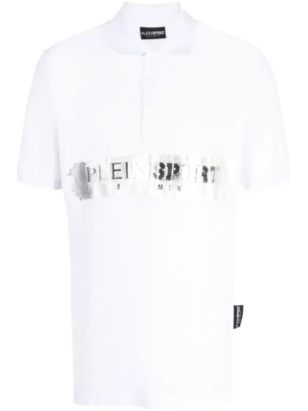 Polo Plein Sport cu imagine alb