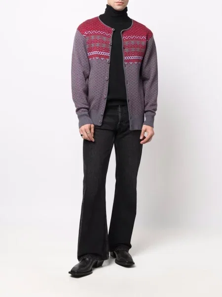 Pletený kardigan Issey Miyake Pre-owned modrý