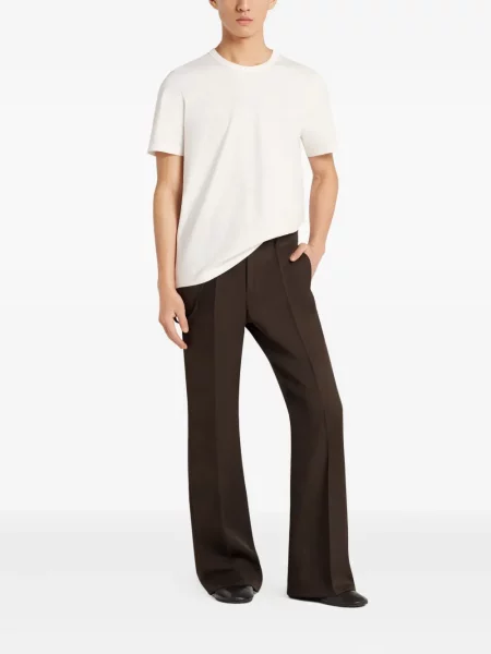 Tricou Courreges cu broderie alb