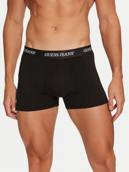 Guess Комплект 3 чифта боксерки черен