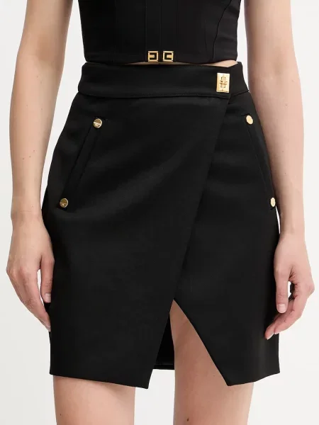 Elisabetta Franchi fustă de lână mini creion negru