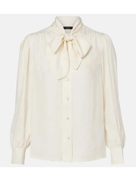 Satenska bluza Gucci bela
