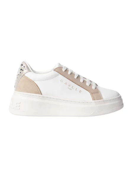 Sneakersy Gaëlle Paris zamszowe białe