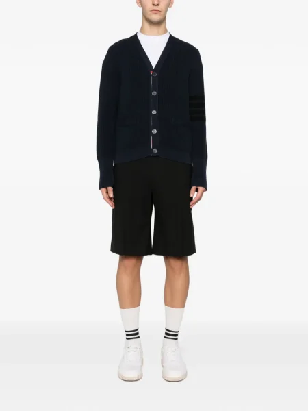 Cardigan Thom Browne cu dungi albastru