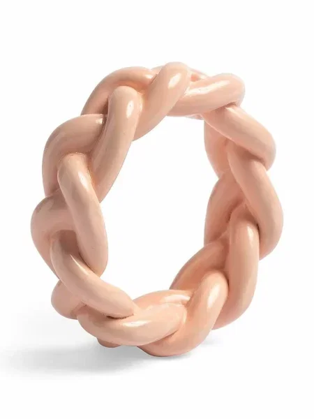 Δαχτυλίδια χαρτοπετσέτας &k amsterdam Braid Pink Set ροζ