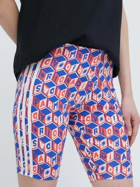 Adidas kratke hlače x FARM Rio modra