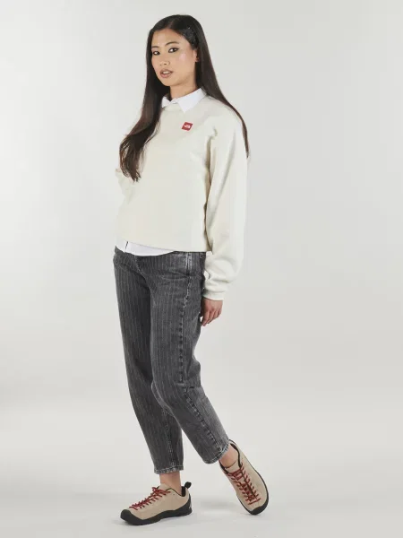 Hanorac crewneck The North Face alb