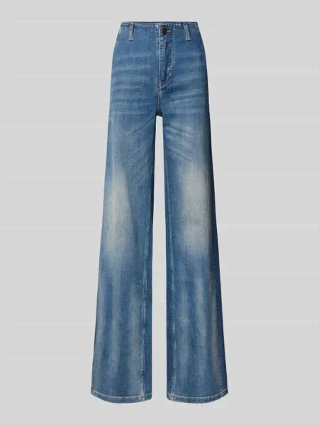 Jeansy o skróconym kroju model ‘WALLSTADT’ Goldgarn niebieskie