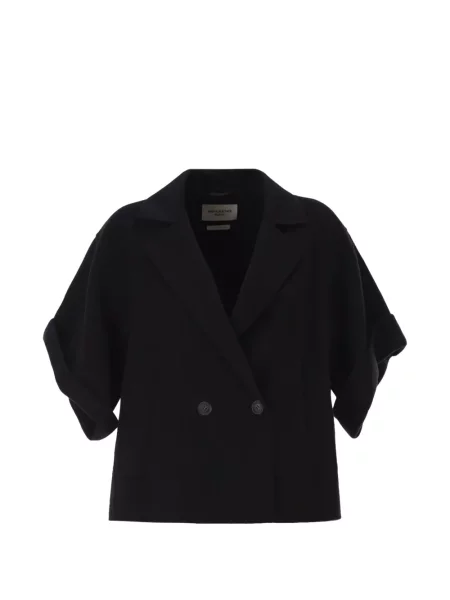 Scurt geacă Weekend Max Mara cu două rânduri de nasturi negru