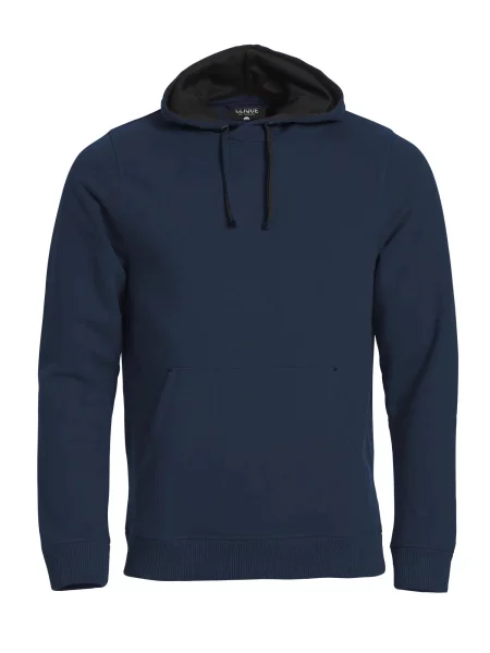 Clique Classic Hoody – blu granatowy bluza z kapturem i kieszenią kangurka – niebieska