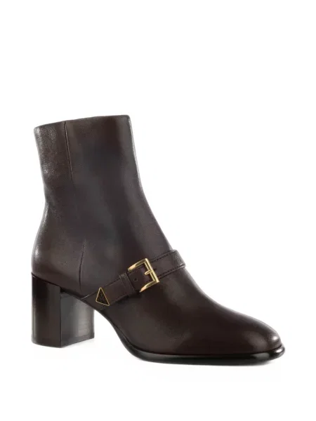 Botine Prada din piele maro