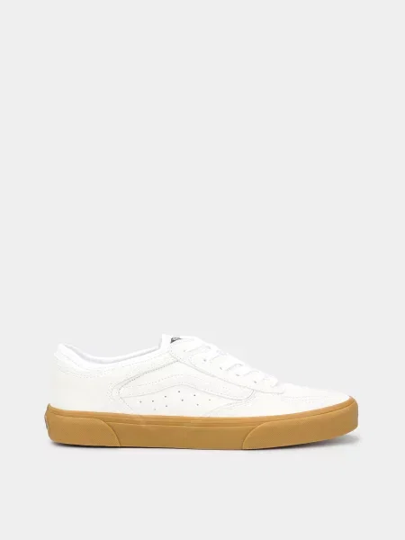 Кожаные кеды Vans белые