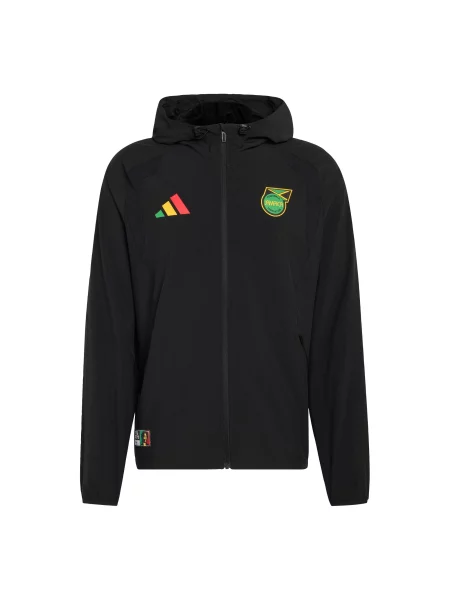 ADIDAS PERFORMANCE Sportovní bunda Jamaika x Bob Marley Tiro Travel žlutá / světle zelená / starorůžová černá