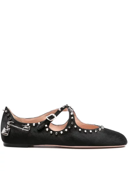 Balerini Bally din piele negru