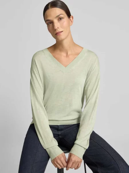Sweter z bawełny o kroju regular fit z czystej żywej wełny model Freeslyn' Boss
