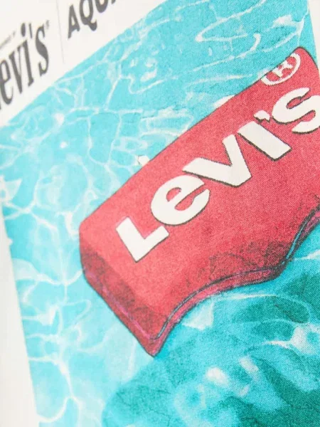 Męski t-shirt o kroju regular fit z mieszanka bawełny model AQUATIC LOUNGE TEE' Levi's biała