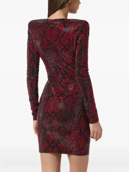 Rochie mini Philipp Plein cu imagine de costum roșu