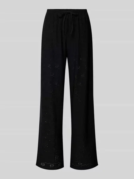 Spodnie o kroju regular fit o szerokości z tunelem model SMILLA' Only czarne